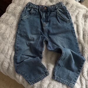 Rylee + Cru Baggy Pant Indigo Denim SZ 6/7